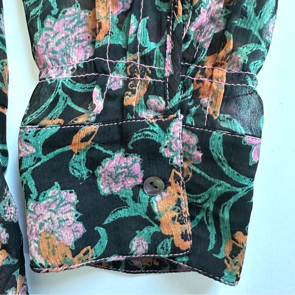 Free People See It Through Dress in Black Combo Floral | XL | EUC - Picture 11 of 14